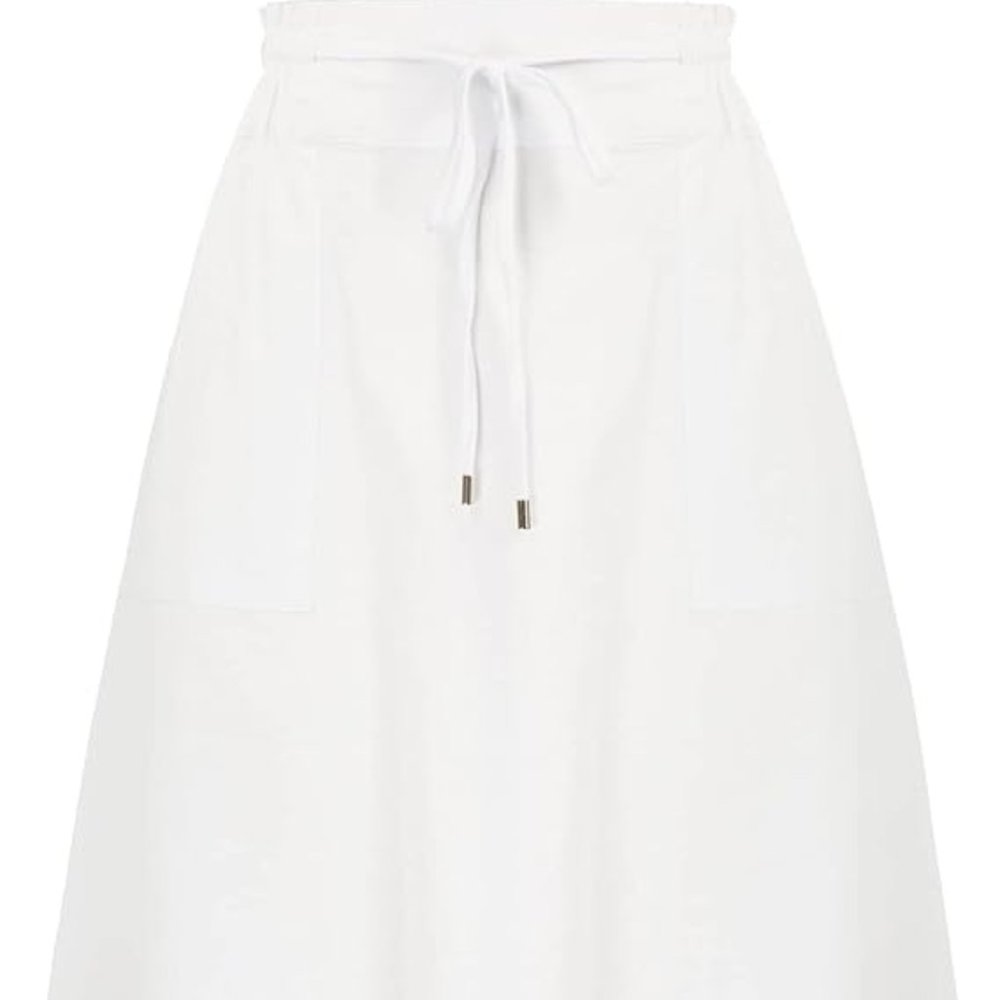 White cotton blend skirt EUC